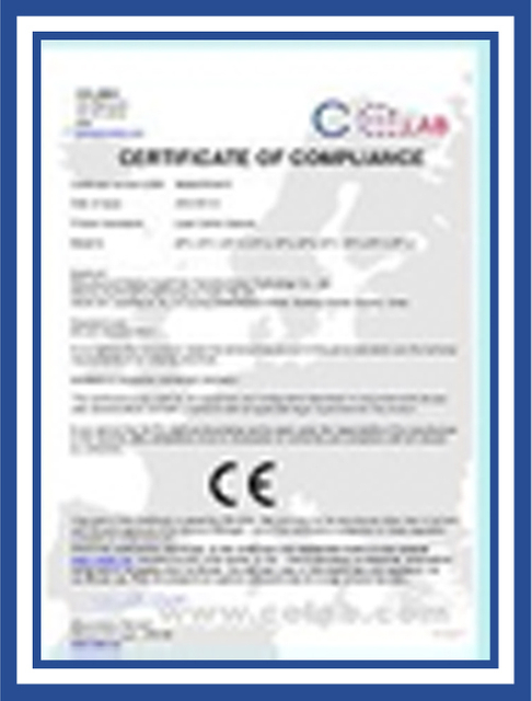 Certificat de brevet de machine de soudage laser