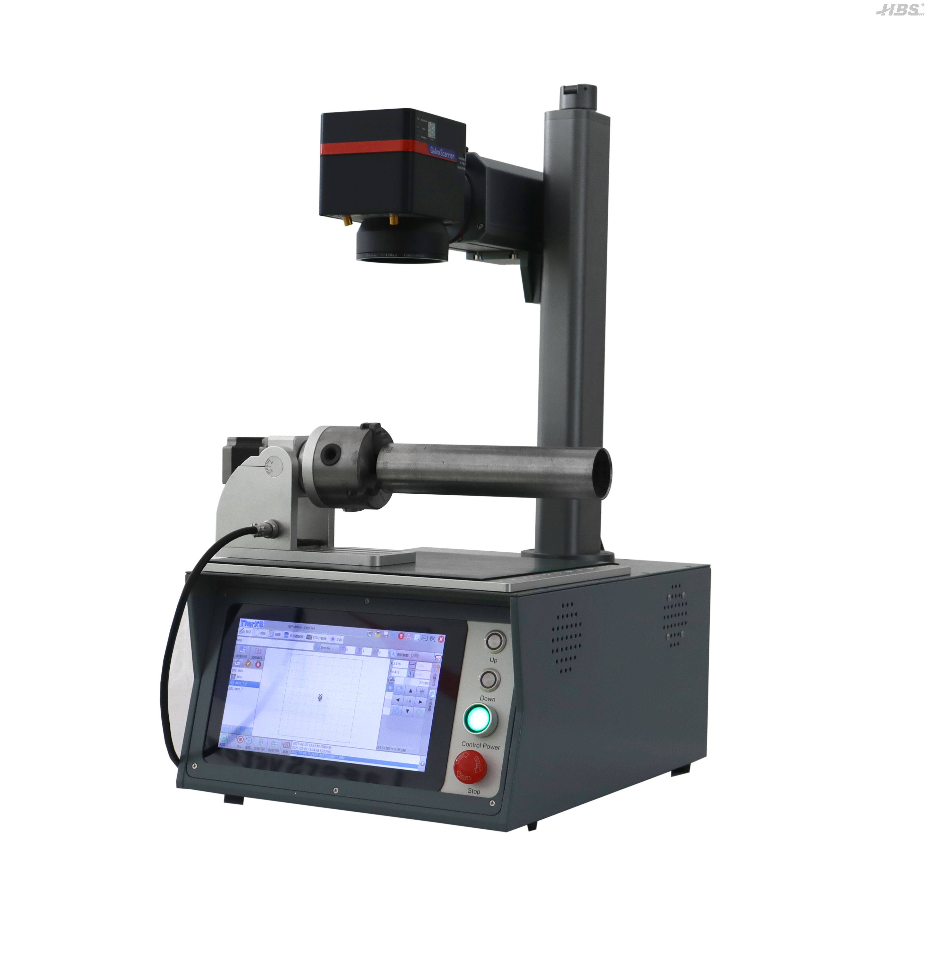 Nouvelle présentation Banc Top Compact Economic Laser Machine de marquage HBS - GQ-20 Nouveau