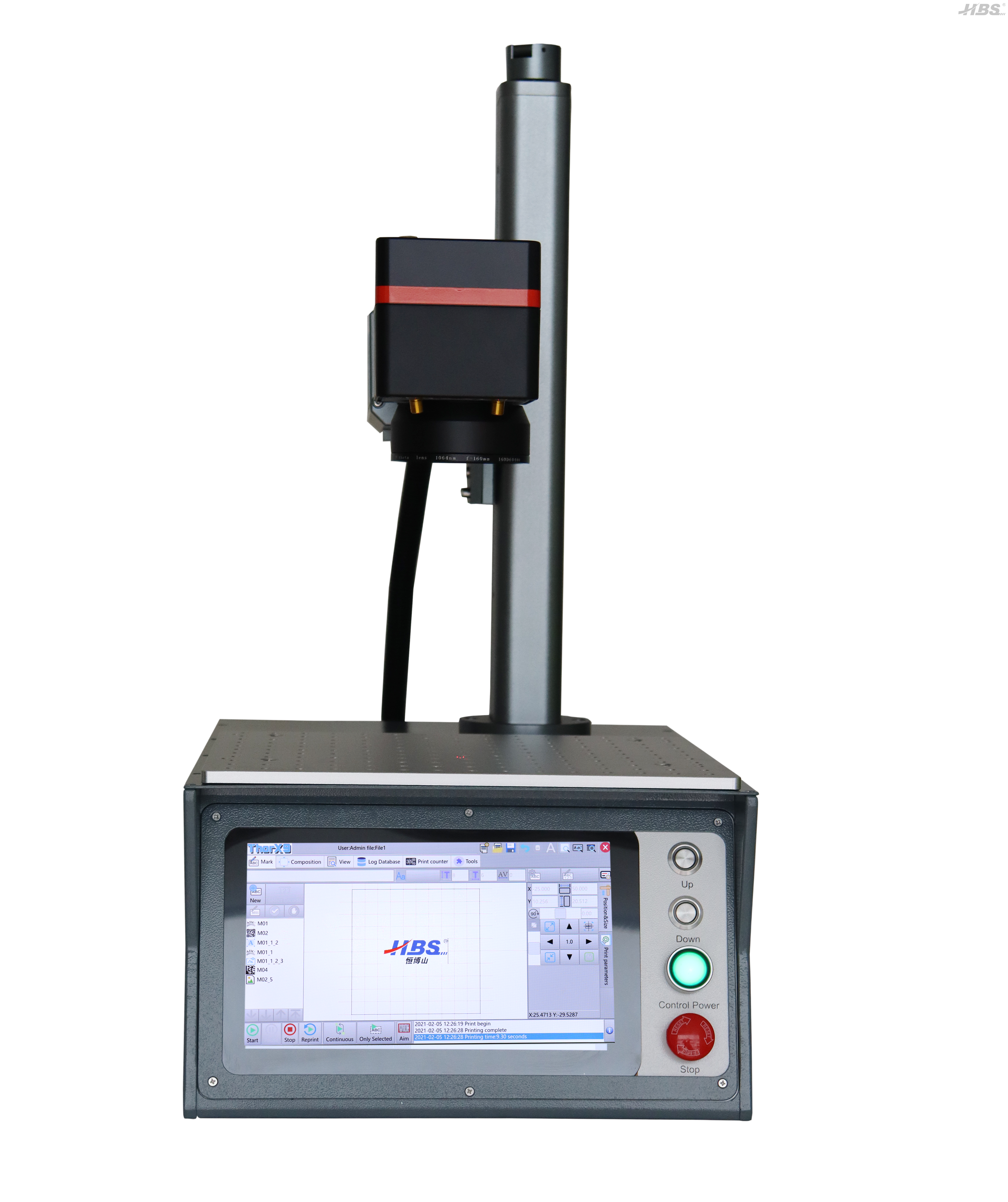 Nouvelle présentation Banc Top Compact Economic Laser Machine de marquage HBS - GQ-20 Nouveau